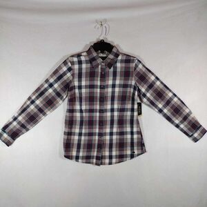 Noble Outfitters Shirt Plaid Fannel Womens Shirt Long Sleeve Size Medium